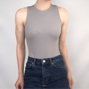 House‎ of Harlow 1960 Ribbed Sleeveless Thong Bodysuit